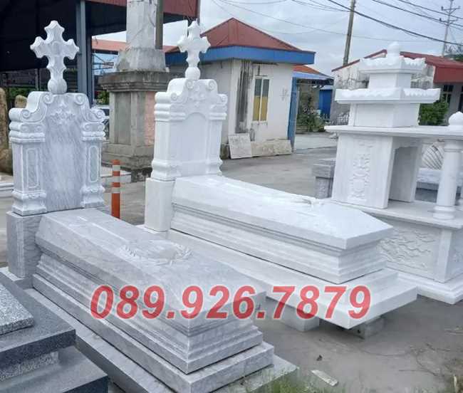 Mẫu mộ đá công giáo đẹp bán Bình Dương - Mộ đá granite đẹp giá rẻ